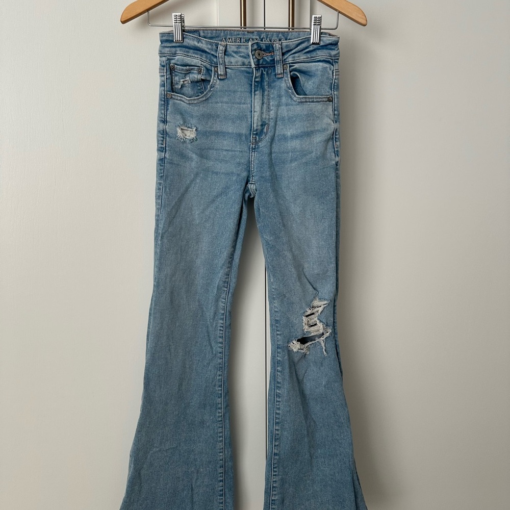 American Eagle Outfitters Light Blue Flare Jeans